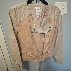 Imitation leather jacket